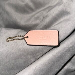 Coach tag in blush pink gold accent chain very nice brand new smoke free home
